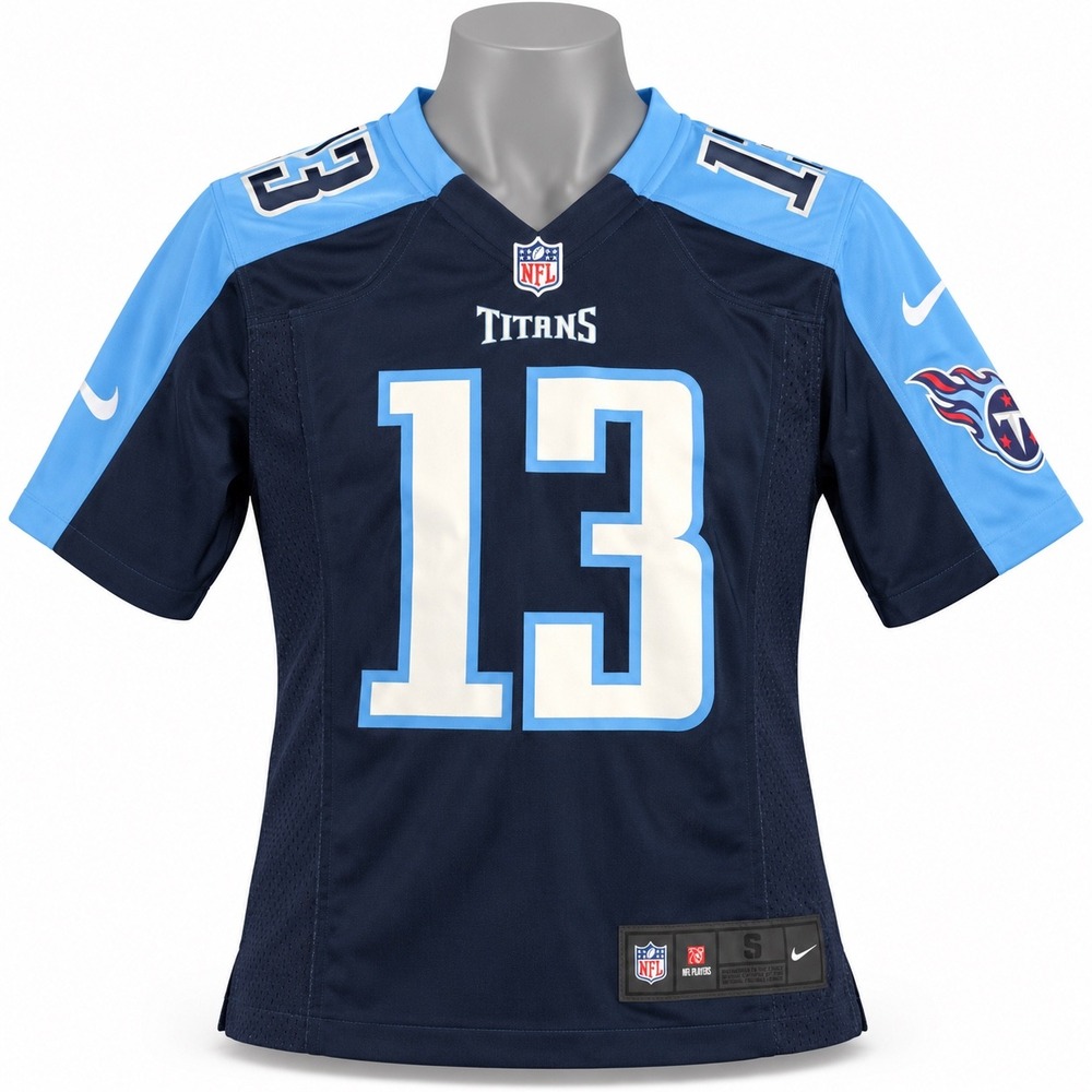 Nike Tennessee Titans Kendall Wright 13 Jersey Navy Blue Mens Small NFL Football